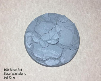 Slate Wasteland 100 mm  Round Base Set One (1) Package of 1 base