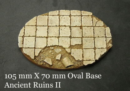 Ancient Ruins 105 mm X 70 mm Oval Base Set Three (3) Ancient Ruins Ancient Ruins 105 mm X 70 mm Oval Base Set Three (3) Package of 1 base