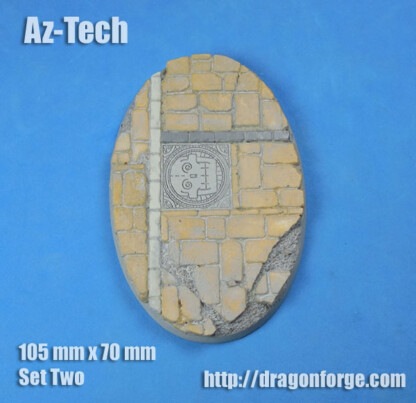 AZ-TECH 105 mm x 70 mm Oval Base Set Two (2) 105 mm x 70 mm Oval Base AZ-TECH Set Two Package of 1