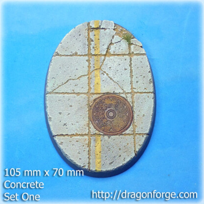 Concrete105 mm X 70 mm Oval Base Set One (1) Concrete 105 mm X 70 mm Oval Base Set One (1) Package of 1 base