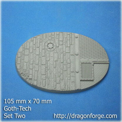 Goth-Tech 105 mm X 70 mm Oval Base Set Two (2) 105 mm X 70mm Oval Base Set Goth -Tech Set Two Package of 1