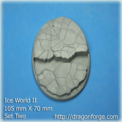 Ice World 105 mm X 70 mm Oval Base Set Two (2) 105 mm X 70 mm Oval Base Ice World Set Two Package of 1