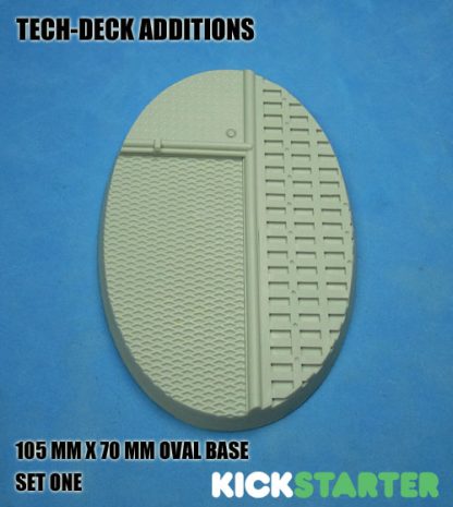 Tech-Deck 105 mm X 70 mm Oval Base Set One (1) Tech-Deck 105 mm X 70 mm Oval Base Set One (1) Package of 1 base