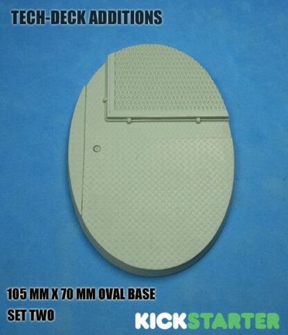 Tech-Deck 105 mm X 70 mm Oval Base Set Two (2) Tech-Deck 105 mm X 70 mm Oval Base Set Two (2) Package of 1 base