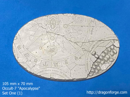 Occult-7 Apocalypse 105 mm x 70 mm Oval Base Set Set One (1) Package of 1 base