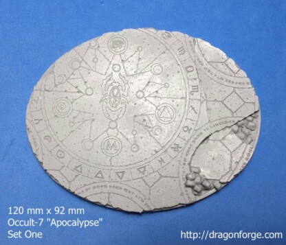 Occult-7 Apocalypse 120 mm x 92 mm Oval Base Set One (1) Occult-7 Apocalypse 120 mm x 92 mm Oval Base Set Set One (1) Package of 1 base