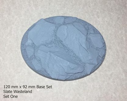 Slate Wasteland 120 mm x 92 mm Oval Base Set One (1) Package of 1 base