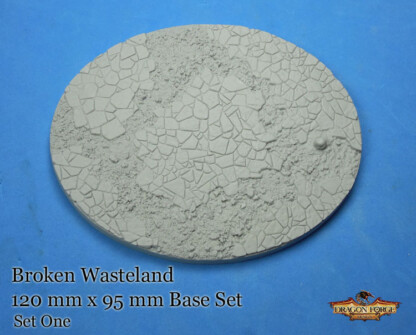 Broken Wasteland 120 mm X 92 mm Large Oval Base Set One (1) Package of 1 base