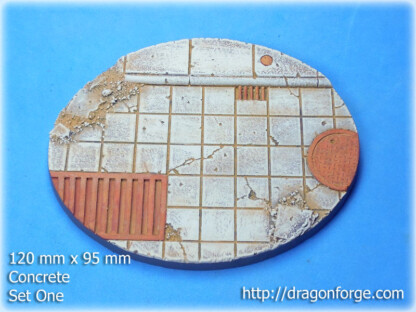 Concrete120 mm X 92 mm Oval Base Set One (1) Concrete 120 mm X 95 mm Oval Base Set One (1) Package of 1 base
