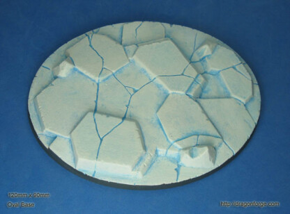 Ice World 120 mm X 92 mm Oval Base Set One (1) 120 mm X 90 mm Large Oval Base Ice World Great for Flight bases or Large Figures Package of 1