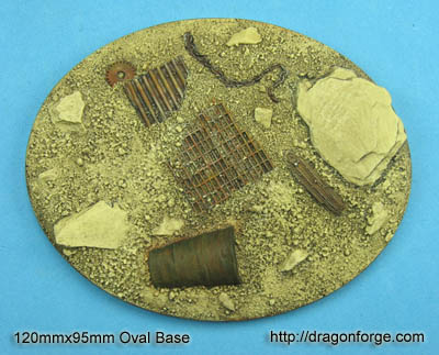 No Man's Land Wasteland II 120 mm X 92 mm Oval Base Set One (1) No Man's Land-Wasteland II 120 mm X 92 mm Oval Base Set One (1) Package of 1