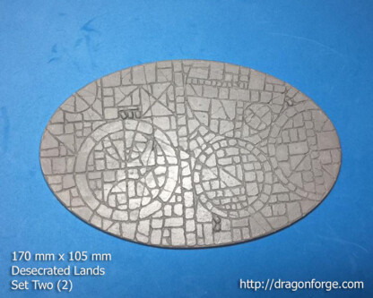 Desecrated Lands 170 mm X 105 mm Oval Base Set Two (2) Desecrated Lands 170 mm X 105 mm Oval Set Two (2) Package of 1 base