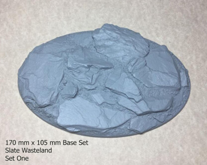 Slate Wasteland 170 mm x 105 mm  Oval Base Set One (1) Package of 1 base  