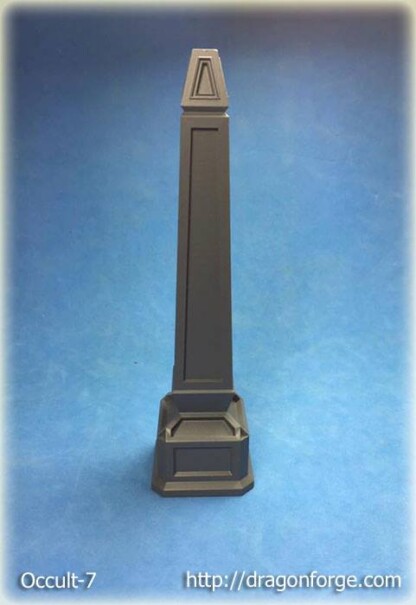 Occult-7 Obelisk 6 inches tall ( 152 mm ) Occult-7 6 inch tall Obelisk with smooth finish Set One (1) Package of 1 obelisk