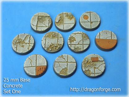 Concrete 25 mm Round Base Set One (1) Concrete 25 mm Round Base Set One (1) Package of 10 bases