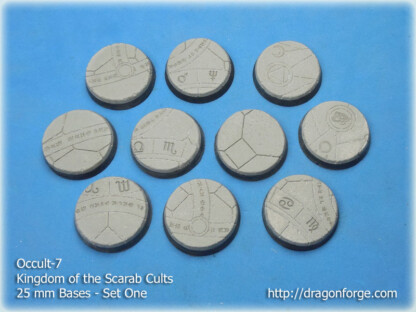 Occult-7 25 mm Round Base Set One (1) Occult-7 25 mm Base Set Set One (1) Package of 10 bases