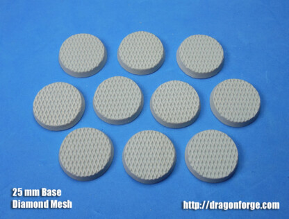 Tech-Deck 25 mm Round Base Diamond Mesh Set One (1) Package of 10 bases