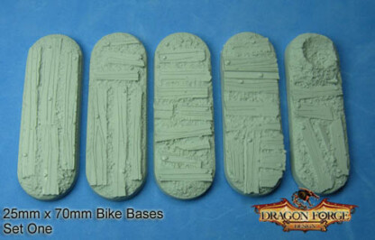 No Man's Land trench Boards 25 mm x 70 mm Narrow Bike Bases Set One (1) Package of 5 bases