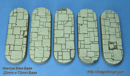Sanctuary Sanctuary 25 mm x 70 mm Pill Shaped Narrow Bike Bases Set One (1) Package of 5 bases