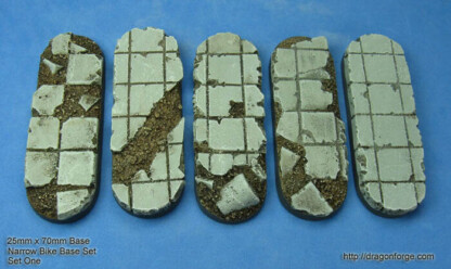 Ancient Ruins Ancient Ruins 25 mm x 70 mm Pill Shaped Bike Bases Set One (1) Package of 5 bases