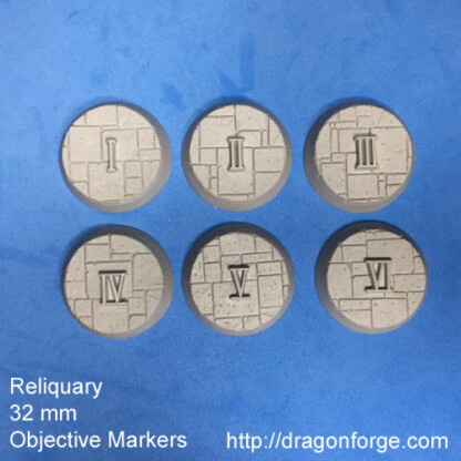 Reliquary 32 mm Objective Marker Set Package  of Six Markers