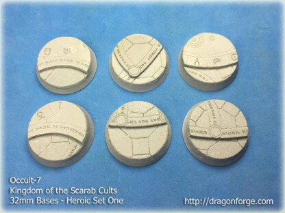 Occult-7 32 mm Hero Round Base Set One (1) Occult-7 32 mm Hero Base Set Set One (1) Package of 6 bases