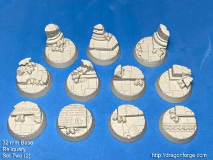 Reliquary 32 mm Round Base Heroic Set Set Two (2) Package of 10+1 bases