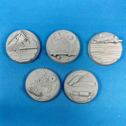 no Man's Land-Wasteland II 40 mm Round Base Set Two (2) Package of 5 bases