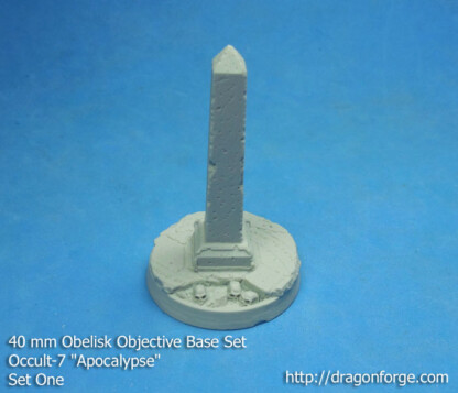 Occult-7 Apocalypse 40 mm Base Obelisk Objective Marker Set One (1) Package of 1 base