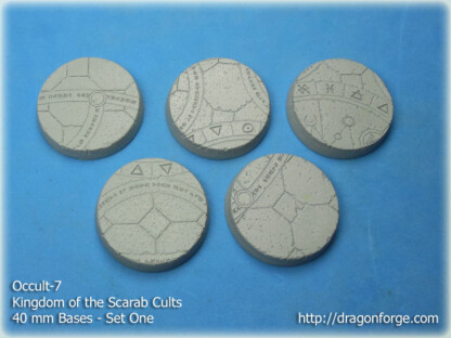 Occult-7 40 mm Round Base Set One (1) Occult-7 40 mm Base Set Set One (1) Package of 5 bases