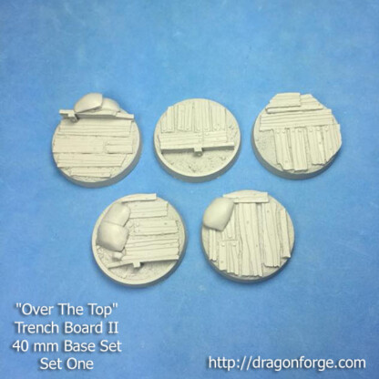 No Man's Land Trench Boards 40 mm Bases Set Two (2) Package of 5 bases