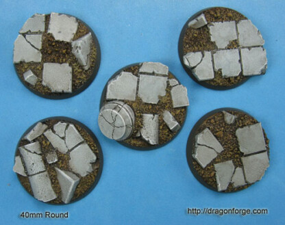 Ancient Ruins 40 mm Round Base Set One (1) Ancient Ruins Ancient Ruins 40 mm Round Base Set Set One (1) Package of 5 bases