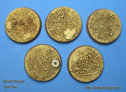 Desert 40 mm Round Base Set Two (2) Desert 40 mm Round Base Set Two (2) Package of 5 bases