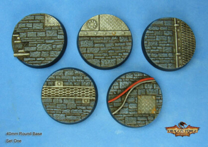 40 mm Round Base Goth -Tech Set One Package of 5