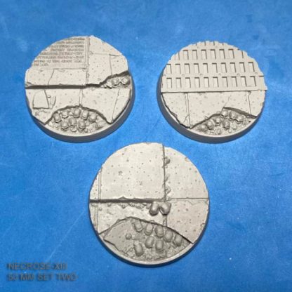 NECROSE-XIII 50 mm Round Base Set Two (2) Package of 3 bases