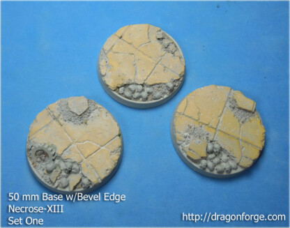 NECROSE-XIII 50 mm Round Base Set One (1) Package of 3 bases
