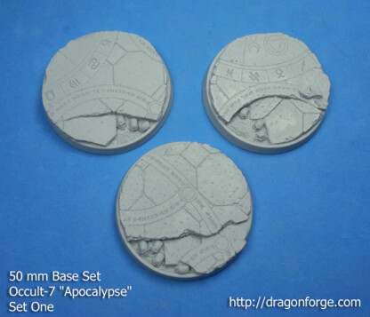 Occult-7 Apocalypse 50 mm Base Set Set One (1) package of 3 bases