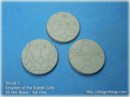 Occult-7 50 mm Round Base Set One (1) Occult-7 50 mm Base Set Set One (1) Package of 3 bases