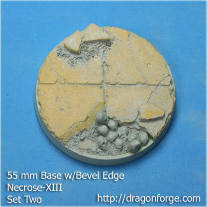 NECROSE-XIII 55 mm Round Base Set Two (2) Package of 1 base