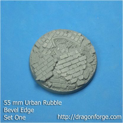 Urban Rubble 55 mm Round Base Set One (1) Package of 1 base