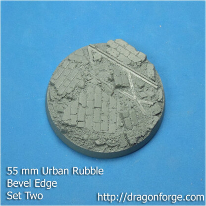 Urban Rubble 55 mm Round Base Set Four (4) Urban Rubble 55 mm Round Base Set Two(2) Package of 1 base