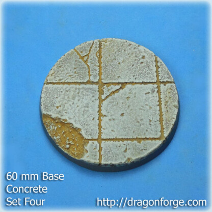 Concrete 60 mm Large Round Base Set Four (4) Package of 1 base