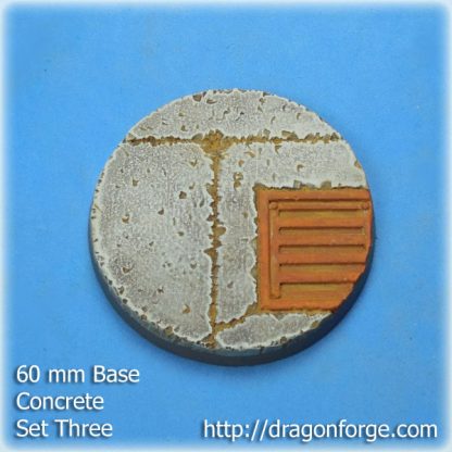 Concrete 60 mm Large Round Base Set Three (3) Package of 1 base