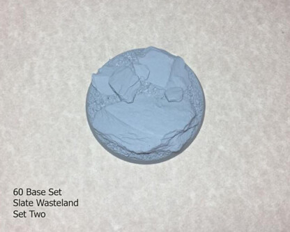 Slate Wasteland 60 mm  Round Base Set Two (2) Package of 1 base