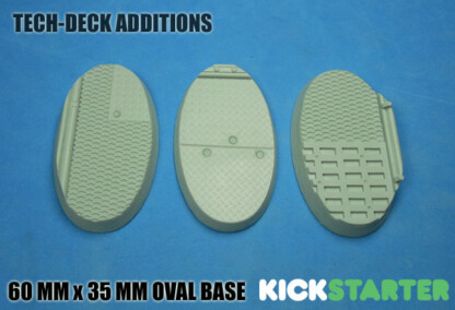 Tech-Deck 60 mm X 35 mm Oval Base Set One (1) Tech-deck 60 mm X 35 mm  Oval Base Set One (1) Package of 3 bases