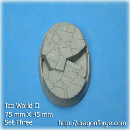 Ice World 75 mm X 42 mm Oval Base Set Three (3) 75 mm X 42 mm Oval Base Ice World Set Three Package of 1
