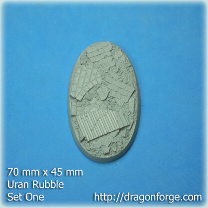 Urban Rubble 75 mm x 42 mm Oval Base Set One (1) Urban Rubble 75 mm x 42 mm Oval Base Set One (1) Package of 1 base