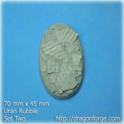 Urban Rubble 75 mm x 42 mm Oval Base Set Two (2) Urban Rubble 75 mm x 42 mm Oval Base Set Two (2) Package of 1 base