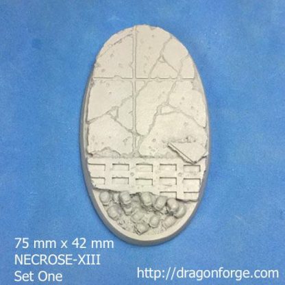 NECROSE-XIII 75 mm X 42 mm Oval Base Set One (1) Set of 1 base
