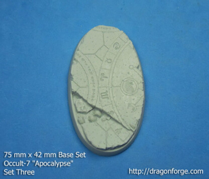 Occult-7 Apocalypse 75 mm x 42 mm Oval Base Set Three (3) Occult-7 Apocalypse 75 mm x 42 mm Oval base Set Set Three (3) Package of 1 base